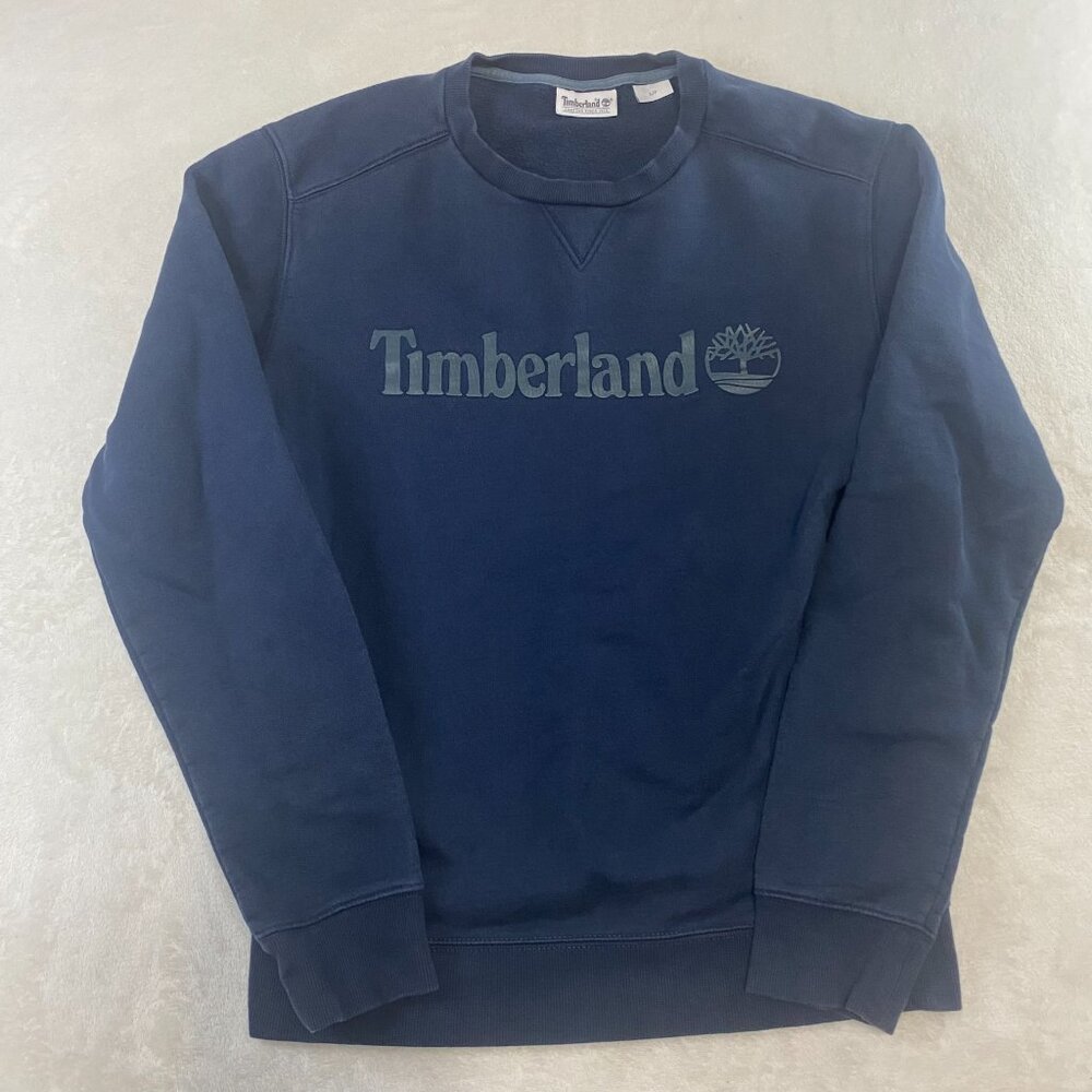 Timberland Navy Blue Long Sleeved Crew Neck Sweater Size Small